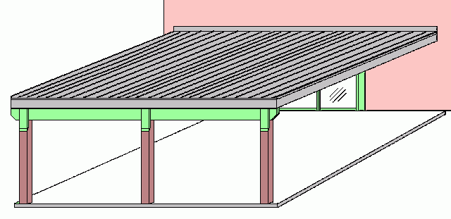 Drawing of our patio cover project.
