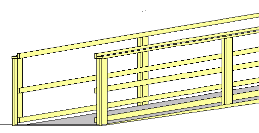 Drawing of our wheelchair ramp project.