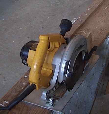 Photo of a circular saw guide.