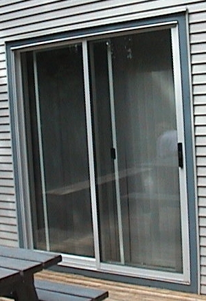 Photo of patio door trim.