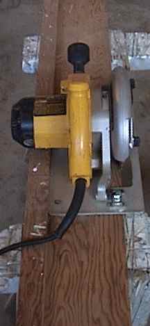 Photo of a circular saw guide from another angle.