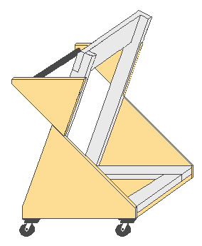 Drawing of our outboard motor stand.