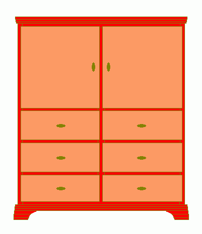 Drawing of our wardrobe.